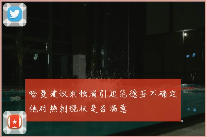 哈曼建议利物浦引进范德芬不确定他对热刺现状是否满意